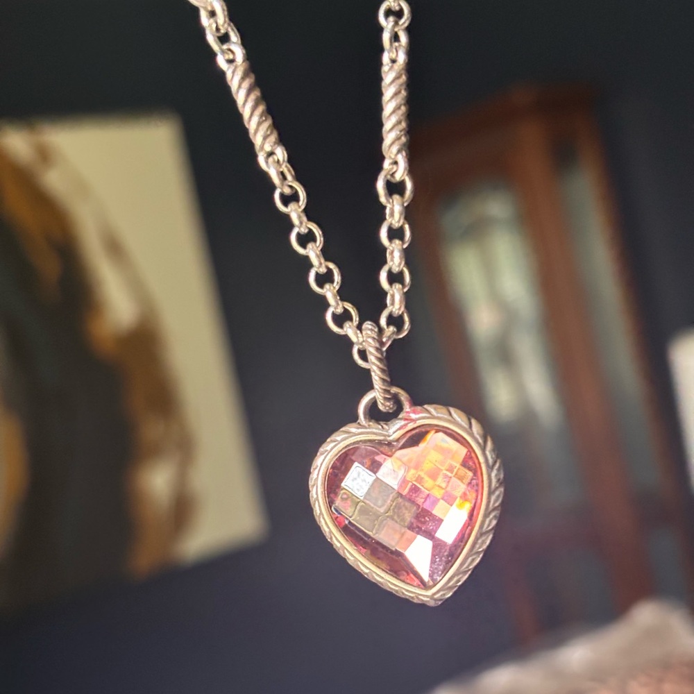 Brighton Pink Heart Necklace VINTAGE
